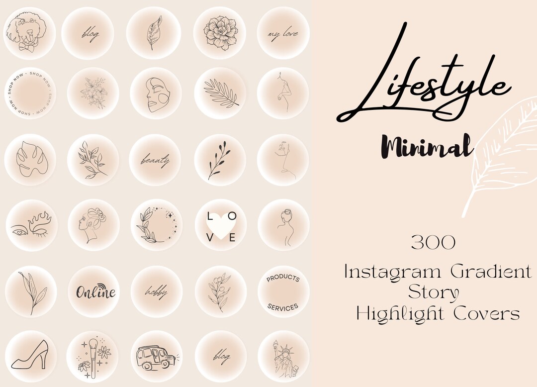 Minimal Line Art Instagram Highlight Covers I Line Art - Etsy