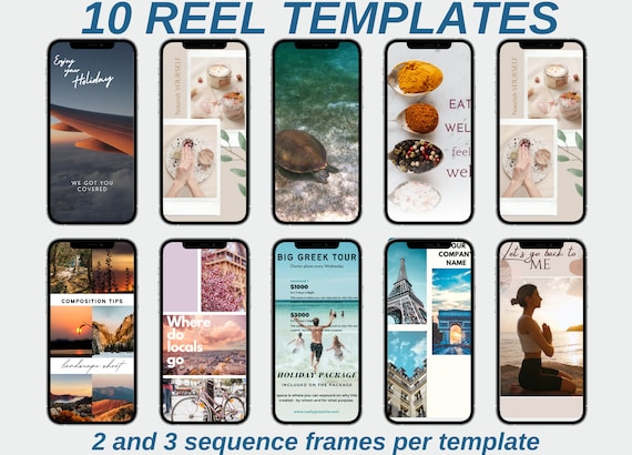 Travel Reels for Instagram or Pinterest Idea Pin Editable Template