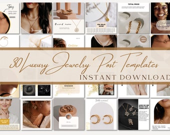 INSTAGRAM SCHMUCK VORLAGEN Schmuck Business Branding Schmuck Social Media Schmuck Post Schmuck Canva Template Luxus Schmuck