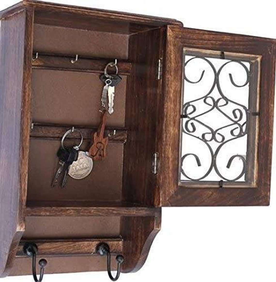 Wooden Almirah Key Holder Wall Hanging Decorative Key Box/key Etsy