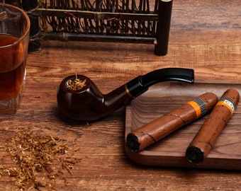 Smoking Pipe, Unique Wooden Tobacco Smoking Pipe, Mens gift Pipe For Smoking Wood Pipe Gift for him Custom Pipe Christmas Gift