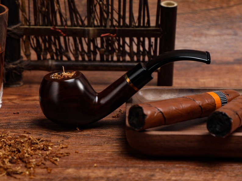 Smoking Pipe, Unique Wooden Tobacco Smoking Pipe, Mens Gift Pipe for