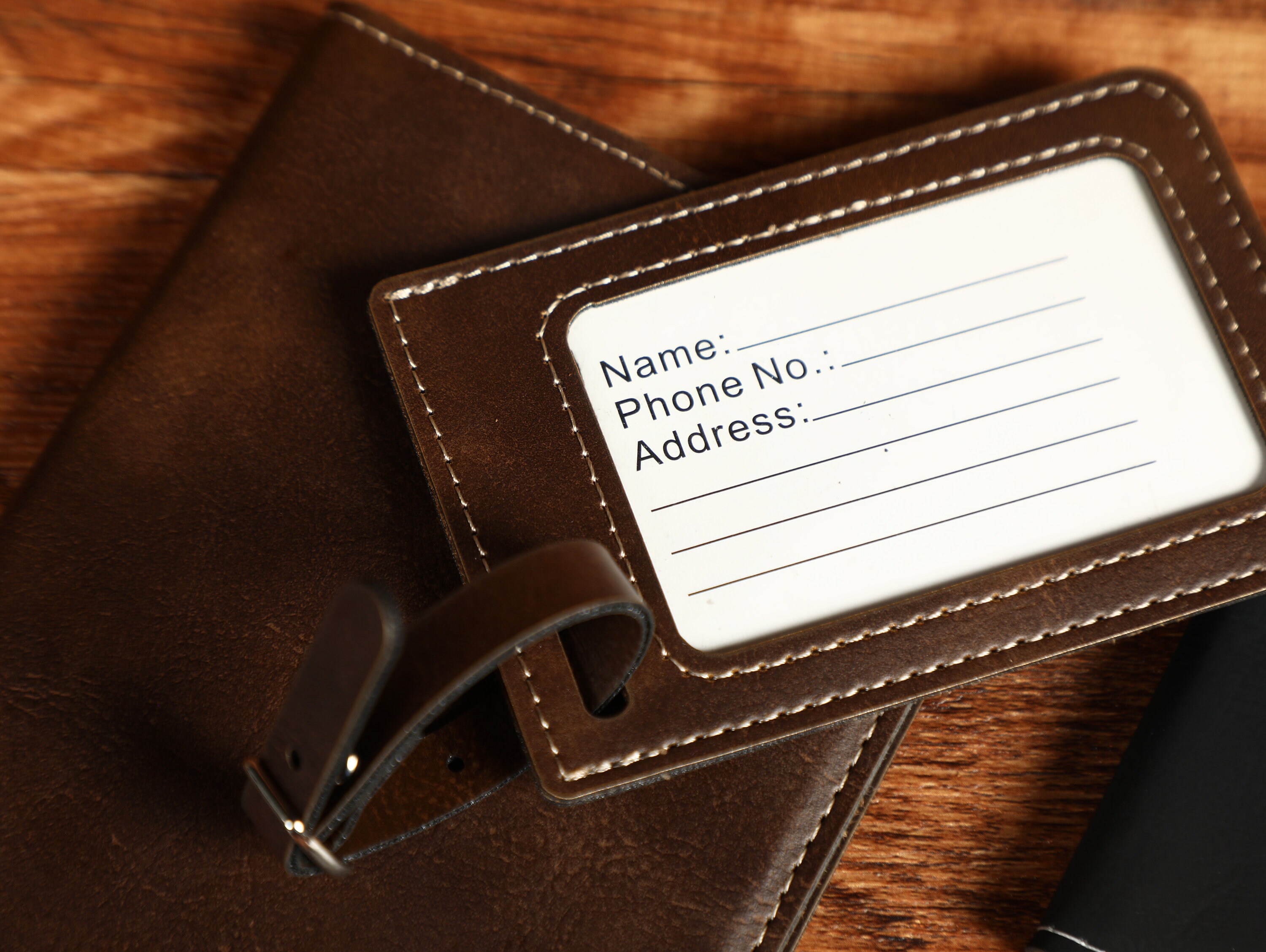 Custom Leather Passport Holder With Luggage Tag Engraved Etsy Australia