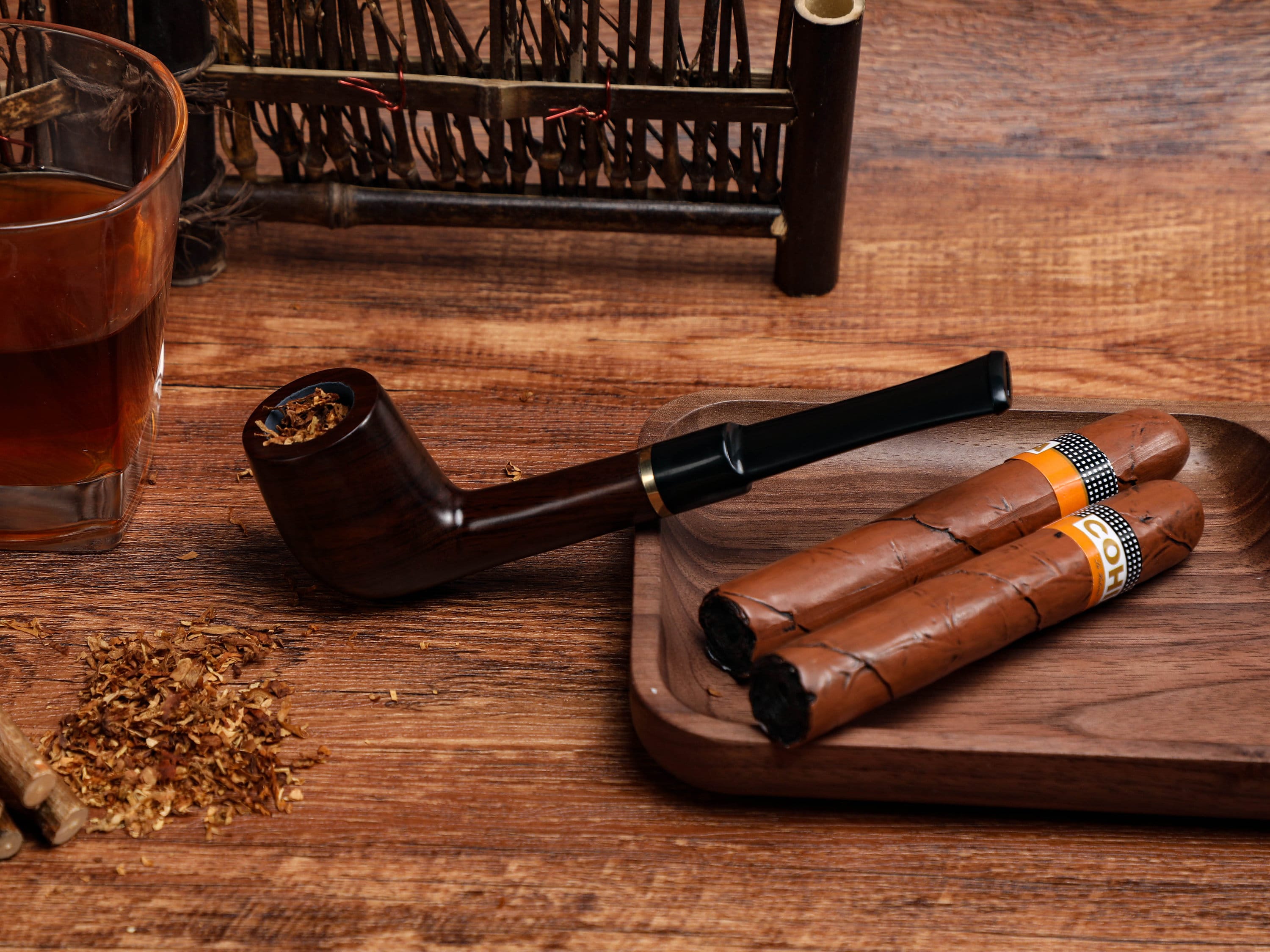 Leadwood Churchwarden Pipe Smoking Pipe Acrylic Stem Smoking Etsy