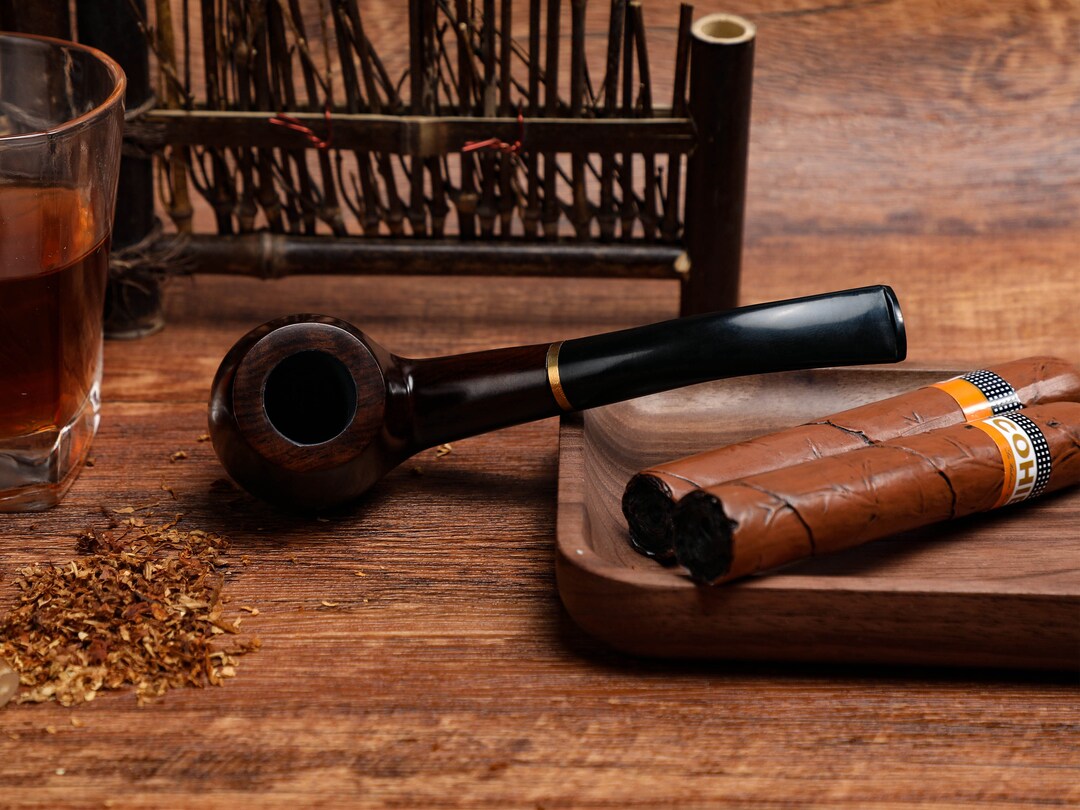Premium Wood Smoking Pipe, Unique Wooden Tobacco Smoking Pipe, Mens