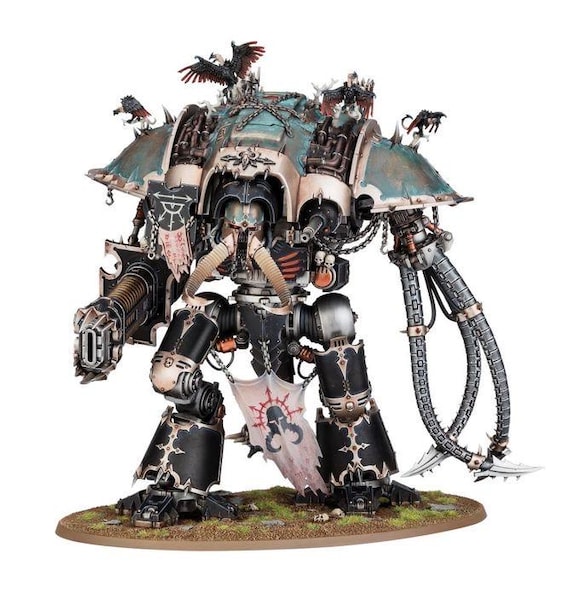 Warhammer 40K Chaos Knight – Figurine Peinte Par Pro – Commission – Occasion