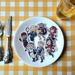 Delicious in Dungeon Holographic Stickers