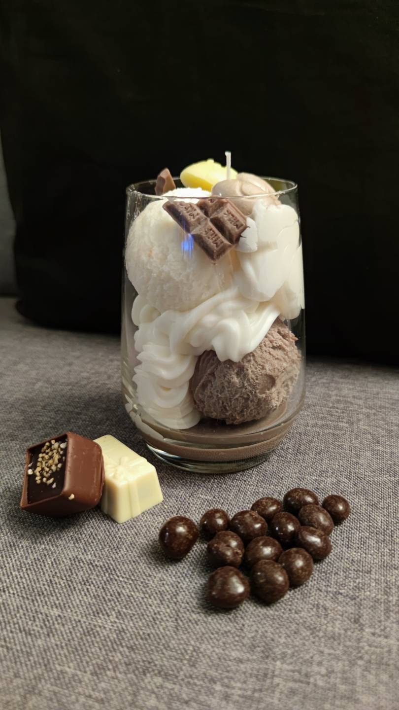 Bougie Coupe de Glace à La Crème