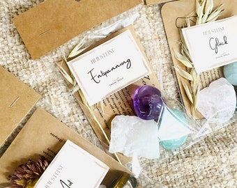 Crystals with meaning / Sweet gift idea - Biodegradable packaging