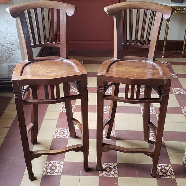 Paire de chaises hautes Arts&Crafts
