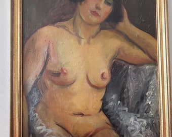 Oil on hardboard “Nude model” by COLATO