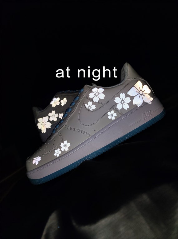 Color Changing Air Force 1 UV Sneakersreflective at Night 