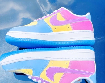 Kleur veranderende Air Force 1 UV sneakers cadeau voor haar - Etsy België