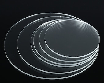 AtHaus acrylic glass cut round made of PLEXIGLAS ® - Ø 100 to 800 mm, strong 2 to 10 mm, circular cut, UV protection