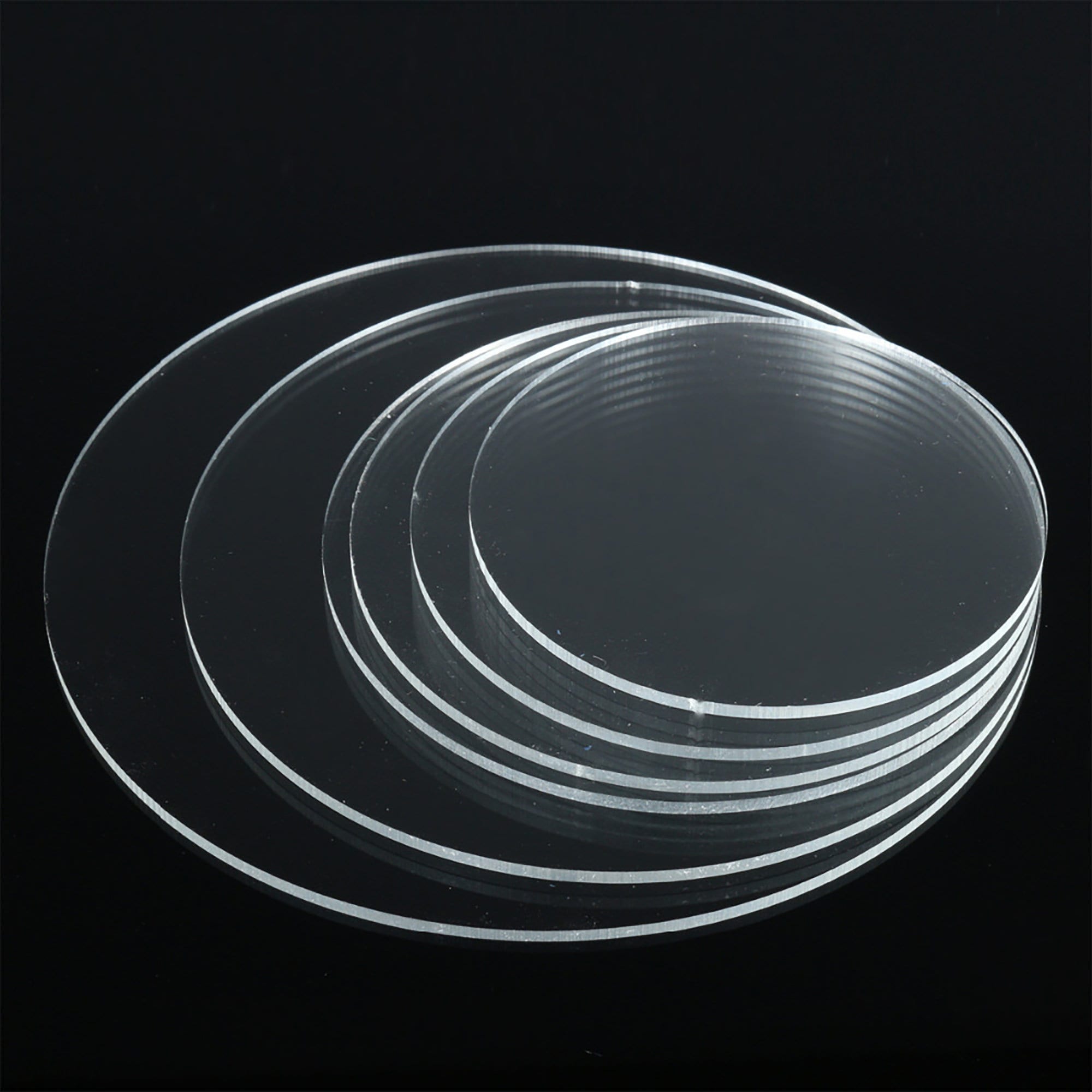 Cercle Disque Rond en Plexi Polycarbonate - Verre Acrylique Transparent -  PMMA XT - Format Rond Différentes Tailles Disponible - 20 cm - Épaisseur 4