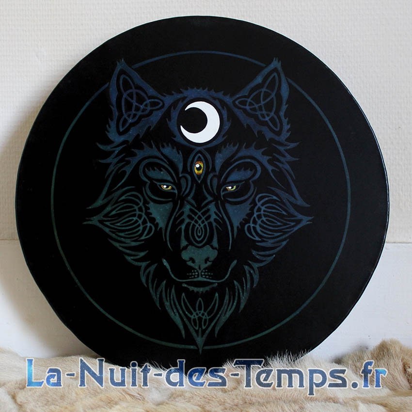 Tambour Chamanique Loup Mystique