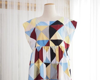 Vestido de patchwork para mujer - Diseño único de moda hecha a mano