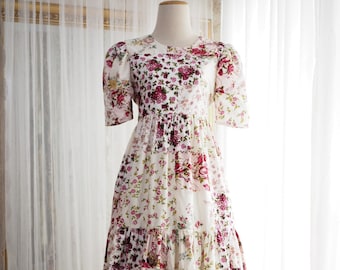 Patchwork Babydoll in Soft Pink - Handmade with Love