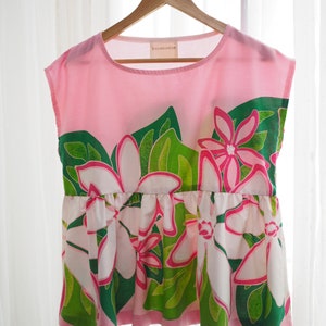 Tablecloth  Top/Upcycled fashion /Vintage Fabric