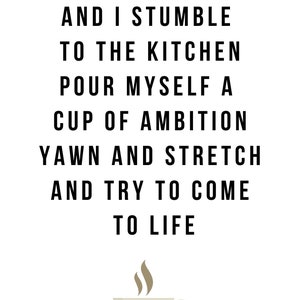 Stumble outta bed print 11cmx14cm - Dolly Parton - Coffee print - Kitchen Decor - 9 to 5