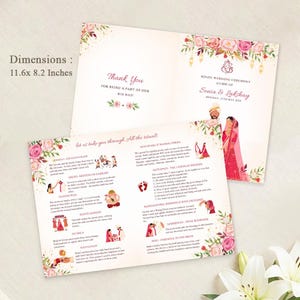 Editable Hindu Wedding Program Template: Ritual Guide (Digital Download) image 2