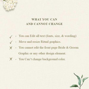 Editable Hindu Wedding Program Template: Ritual Guide (Digital Download) image 4