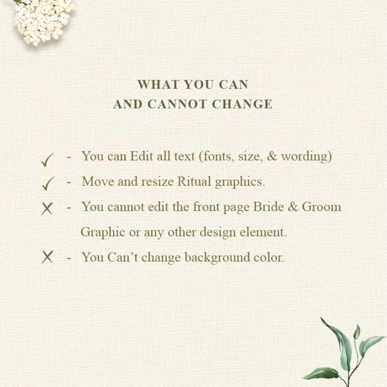 Editable Hindu Wedding Program Template: Ritual Guide (Digital Download) image 4