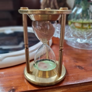 Vintage Brass Nautical Sand Timer Hour Glass