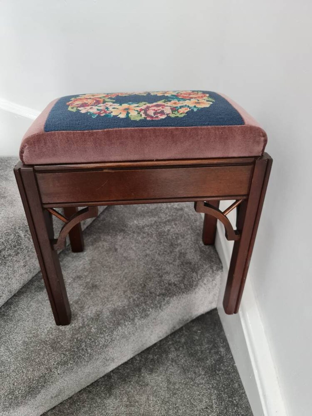 Vintage Vanity Stool Bench Etsy