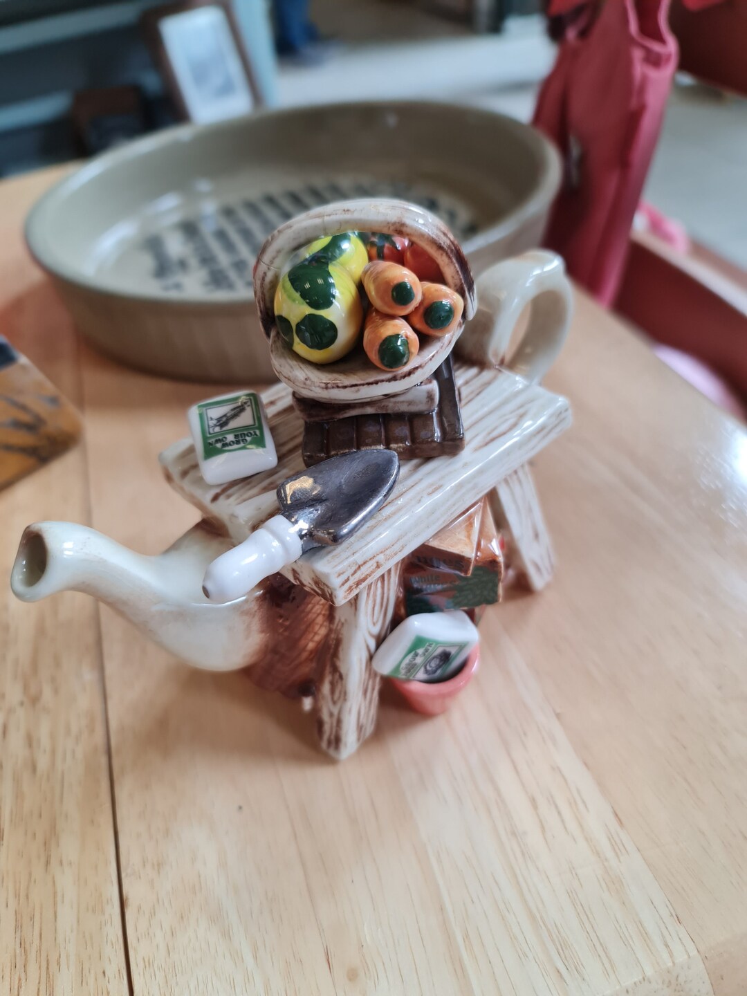 Cardew Design Teapot. Novelty 1 Cup Garden Cart Style Teapot. A