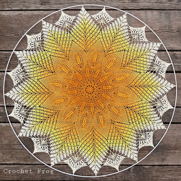 FIELDS OF GRAIN crochet mandala - pdf pattern (only charts/diagram)