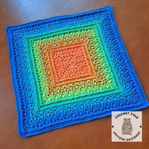 HYACINTA crochet square - PDF pattern (charts/diagram)