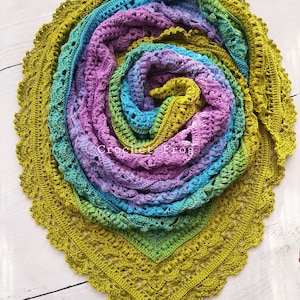 HYPNOSIS crochet shawl - PDF Pattern (charts/diagram)
