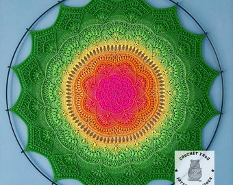LOTUS FLOWER crochet mandala - pdf pattern (only charts/diagram)