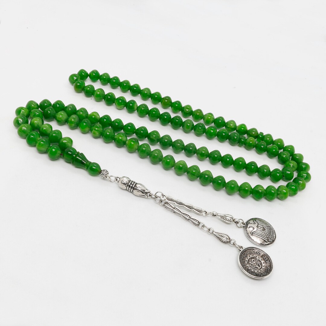 BasmalaBeads Bocote Wood with Engravings 99 Count Prayer Beads