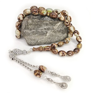 Amber Bakelite Rosary: 33-Bead Islamic Prayer Beads Misbaha