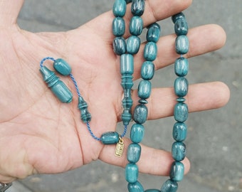 Rosario islámico de oración de baquelita ámbar: Tesbih Tasbih de 33 cuentas