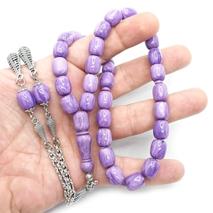 Faturan Amber Bakelite Rosary: 33-Bead Islamic Prayer Tesbih