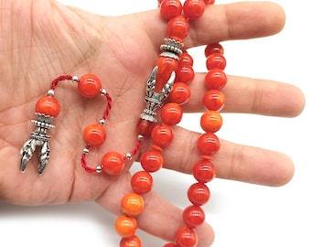 Mano de obra de baquelita ámbar, Rosario, 33 cuentas de oración islámica, ámbar de ajuste, Tesbih, Tasbih, Misbaha, Faturan, مسبحة