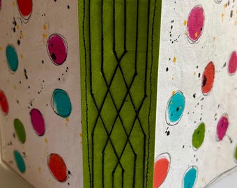 Handpainted/handmade kraftex journal