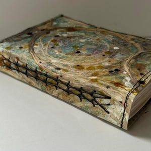 Handmade Journal with blueprint cover