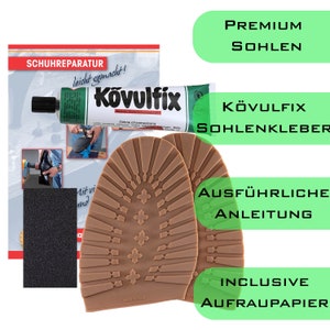 Tank Absatz Reparatur Set schwarz / Kövulfix Schuhkleber