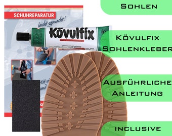 Tank Absatz Reparatur Set schwarz / Kövulfix Schuhkleber