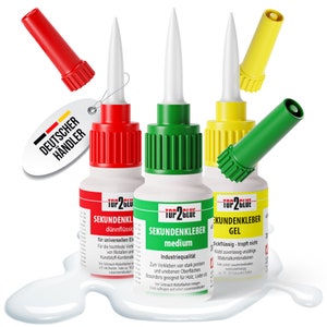 129,80 EUR/kg Superglue Top2Glue 1 x liquide fin 1 x moyen 1 x gel image 7