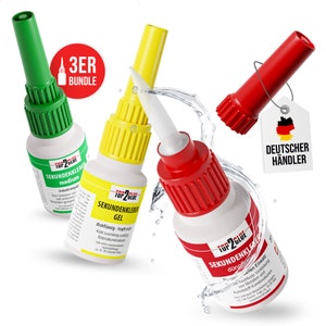 129,80 EUR/kg Superglue Top2Glue 1 x liquide fin 1 x moyen 1 x gel image 1