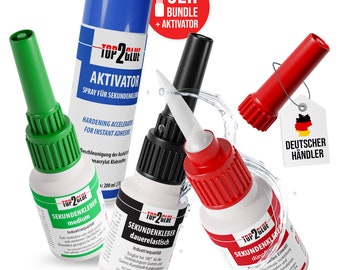 Top2Glue Sekundenkleber 1xdünnflüssig 1xmedium 1xflexibel 1xAktivator