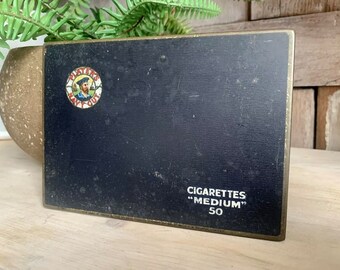 Vintage Navy Blue Gold Players Navy Cut Cigarette Tin Box With Lid