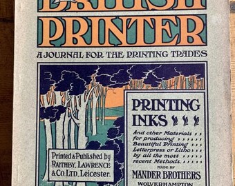 Antique The British Printer Journal 119 Oct - Nov 1907 Advertising Art Nouveau