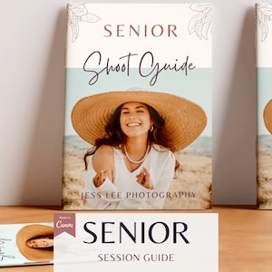 Canva Senior Photography Welcome Guide Template - Grad Session, Marketing Brochure, Pricing Guide, Style Guide, Photographers, Magazine