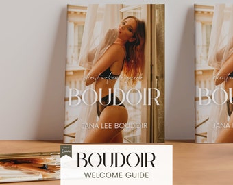 Boudoir Client Welcome Guide Canva Template - Session, Shoot, Photographers, Boudoir Brochure, Magazine, Pricing List, Marketing, Planner